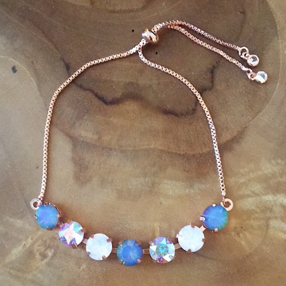 Aurora Borealis, Opal +AB Crystal Bracelet - Picture 3 of 6